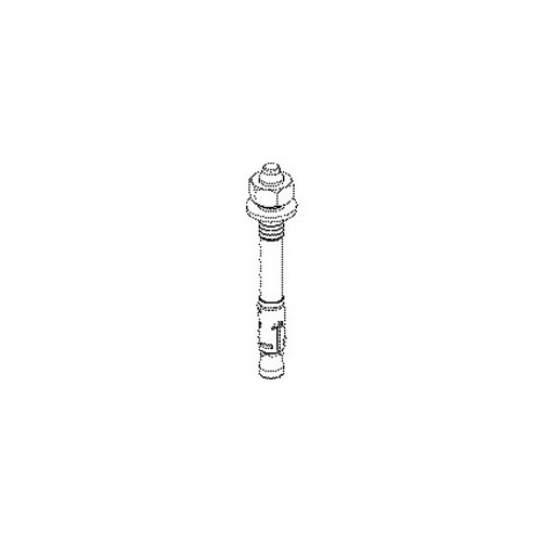 842803 Niedax DAZ 8X10 Durchsteckanker, Gewinde M8 inkl. Mutter und Scheibe Produktbild Front View L