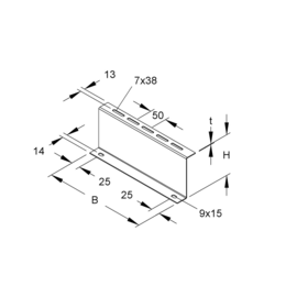 861484 Niedax RZP 120/500 Distanzprofil, Z Profil, 120x500 mm, t=2,0mm Produktbild