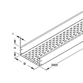 861774 Niedax RSBS 110.500 OV Kabelrinne schwer 110x500x3000mm t=2,0mm gelocht Produktbild