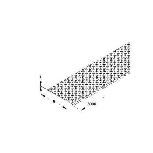 862146 Niedax RDVSRS 300 Deckel für Kabelrinne, 305x3000 mm, t=4,5 mm Produktbild Front View L