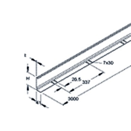 055234 Niedax RTSKQ 110 2.0 S Trennsteg, Höhe 108x3000mm, t=2,0 mm Produktbild