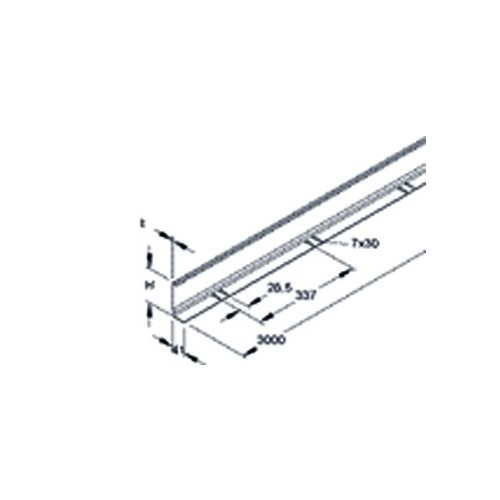 055234 Niedax RTSKQ 110 2.0 S Trennsteg, Höhe 108x3000mm, t=2,0 mm Produktbild Front View L