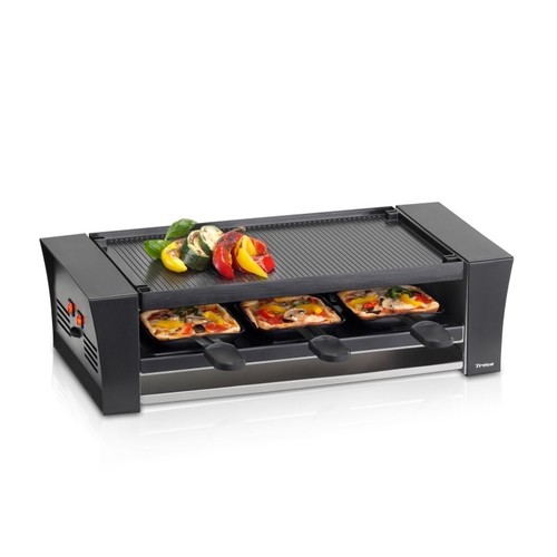 7583 4212 Trisa Pizza Raclette 1500W zuschaltb. Unterhitze Alugussplatte Produktbild Front View L