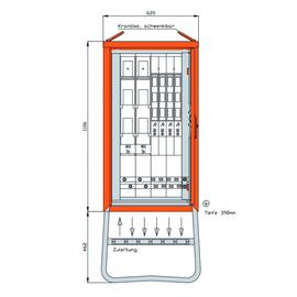 WGV0072 WALTHER Gruppenverteilerschrank Produktbild