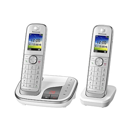 KX-TGJ322GW Panasonic Telefon Schnurlos TGJ320 plus 2.es Mobilteil ws Produktbild
