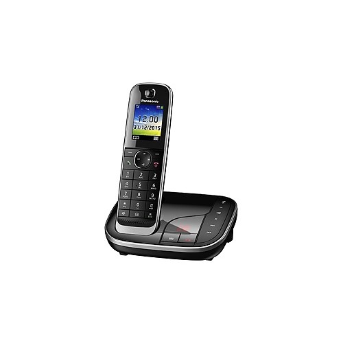 KX-TGJ320GB Panasonic Telefon Schnurlos m. AB & Anruferansage sw Produktbild Front View L