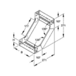 844449 Niedax RSD 60.200 Steigstück, 60x202 mm, mit ungelochten Seitenholmen Produktbild