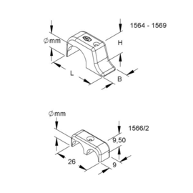 1569 Kleinhuis KLEINHUIS TOP Nagelschellen 16 20mm Kabe Produktbild front M