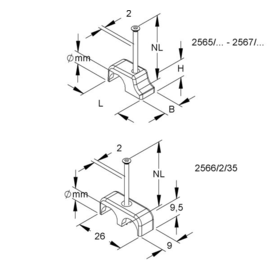 2567/40 Kleinhuis KLEINHUIS BI-TOP-Nagelschellen Produktbild front M