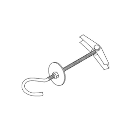 763/4 Kleinhuis KLEINHUIS Federklappdübel m. Haken M4 Produktbild front M