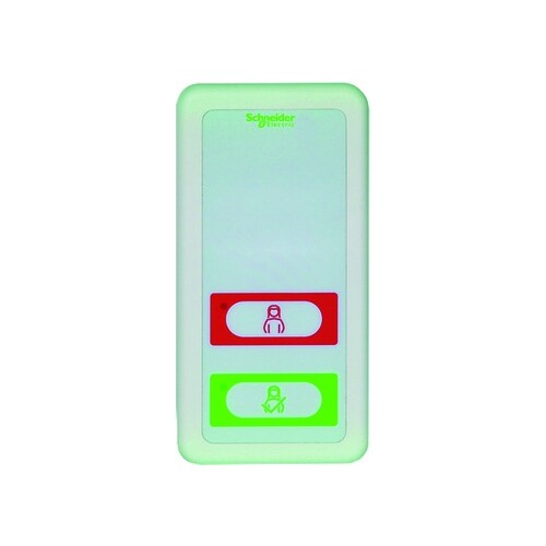 735030 Schneider E. Zimmermodul m.Ruf-Abstelltaste Produktbild Front View L