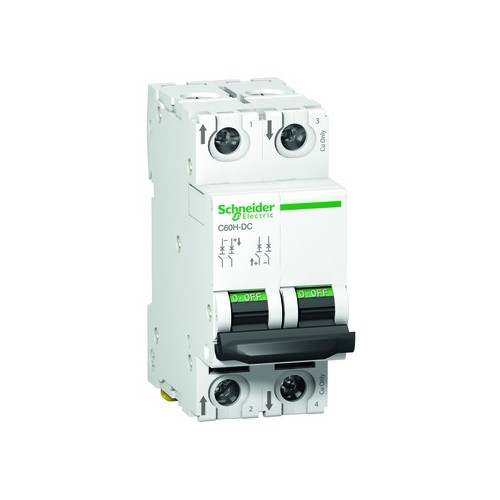 A9N61524 Schneider E. iC60H DC Leitungsschutzschalter 2P 4A Produktbild Front View L