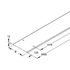 263608 Niedax RDV 100 F Deckel für Kabelrinne/ leiter, 100x3000 mm, t=0,75 Produktbild