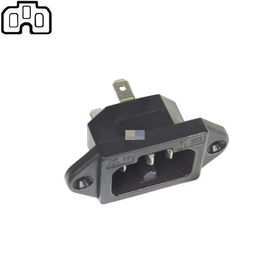 304423 Europart Heißgeräte-Einbaustecker 155° Schwarz Lochabstand 40mm Produktbild