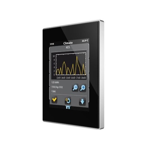 ZVI-Z41PRO-A Zennio EIB/KNX Touchpanel 4,1" Farb-Touchdisplay inkl. LAN Schwarz Produktbild Front View L