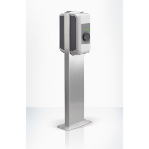 90.786   KEBA Pedestal for two wallboxes - stainless Produktbild Front View L