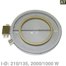 10019888 Eupar 2-Kreisplatte 200/100W Nachbau Miele 4342391 Produktbild front M