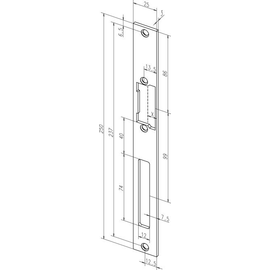 -------55A35-01 Eff Eff SCHLIEßBLECH PROFIX 2 HZ UNIVERSAL EST 250x25x3 Produktbild