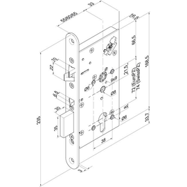 709X502PZX--G41 Eff Eff SI SCHLOß DRÜCKERSTEUERUNG 709X502 55/24/72 PZ OH Produktbild