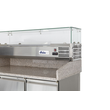 232033 Hendi Pizzatisch dreitürig mit Aufsatzkühlvitrine Produktbild
