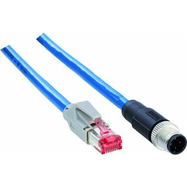 6034414 Sick Leitung M12 4-pol. Ethernet an Host RJ45 2m (Stecker/Stecker) Produktbild