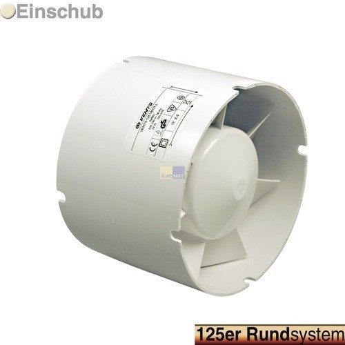 740029 Europart ROHREINSCHUBVENTILATOR 125ER Ø Produktbild Front View L