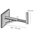 902596 Europart TELESKOP WANDHALTER ABSTAND 50 75 CM Produktbild