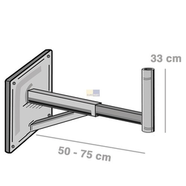 902596 Europart TELESKOP WANDHALTER ABSTAND 50 75 CM Produktbild front M
