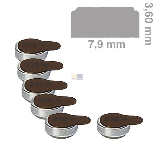 905297 Europart KNOPFZELLE HOER GERAETE PR312   VPE6 Produktbild Front View L