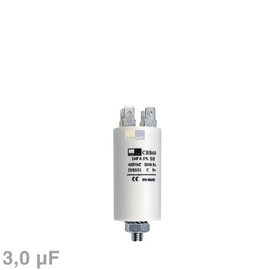 021030 Europart KONDENSATOR 3 µF Durchm. 30 Länge 57, mit Fahnen 88mm Produktbild