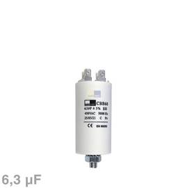 021063 Europart KONDENSATOR 6,3 µF Durchmesser: 35 mm Länge: 66 mm Produktbild