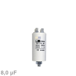 021080 Europart KONDENSATOR 8µF Durchm. 35, Länge 66, mit Fahnen 88mm Produktbild