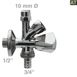 10020783 Europart KOMBI ECKVENTIL MESSING VERCHR. M. RÜCKFLUSSVERH. Produktbild front M