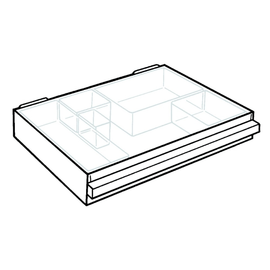 103114 Raaco Schublade 250-03 transparent Produktbild front M