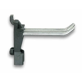 110747 Raaco Clip 2-60 mm Doppelhaken schwarz, 3 Stk je Satz Produktbild front M