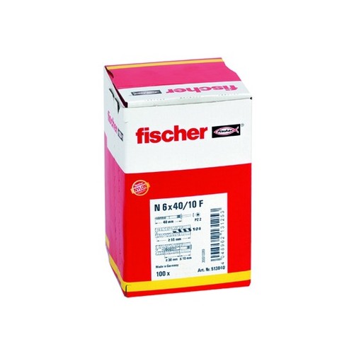 50354 Fischer N 6x40/10 S Nageldübel Produktbild Front View L