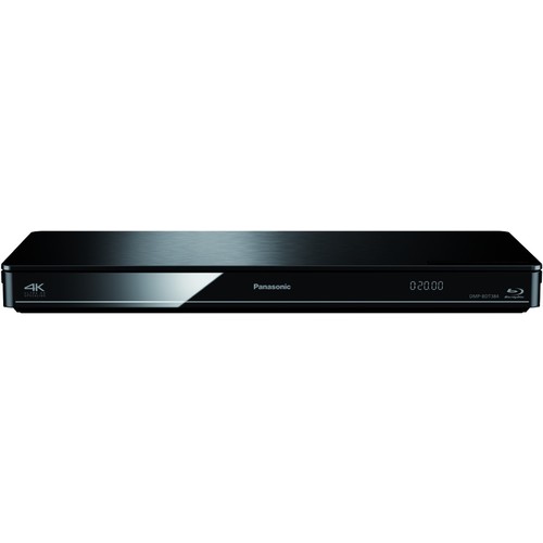 DMP-BDT384EG Panasonic Blu-ray Player mit 4K Upscaling WLAN Schwarz Produktbild Front View L