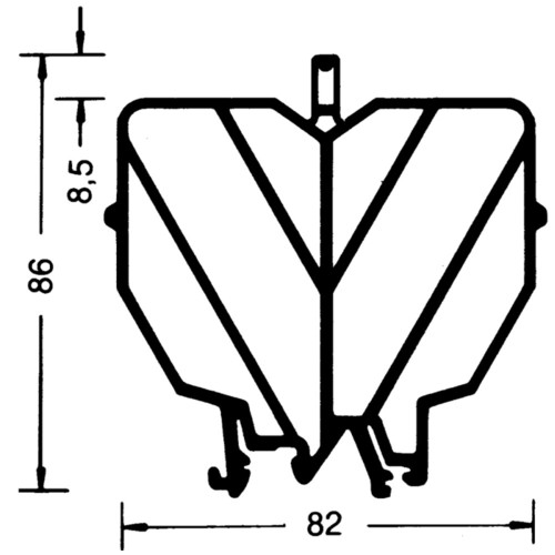 0485760000 WEIDMÜLLER HP 3 ADP3 Abschluss- und Zwischenplatte Produktbild Front View L