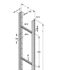 921423 Niedax STL 60.306/6 Steigetrasse, 60X300x6000 mm, 1 kN Sprossenabstand 60 Produktbild