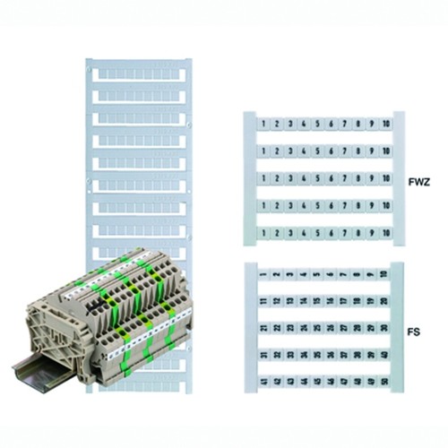 2123690000 WEIDMÜLLER DEK 5 FWZ WS 1-8,+,-, Klemmenmarkierung Produktbild Front View L