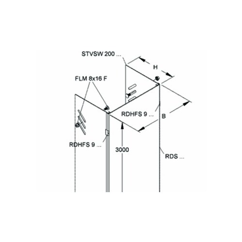 055319 Niedax STVW 300 S Steigetrassenverkleidung, 300x3000 mm, Produktbild Front View L