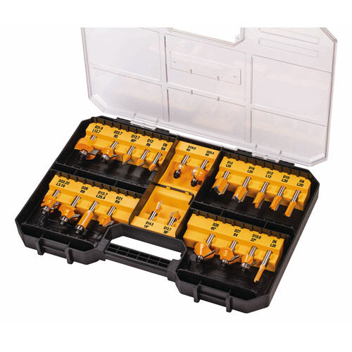 DT90017-QZ DeWalt DT90017 Fraeser Set 22-tlg. Produktbild Front View L