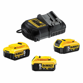 DCB115P3-QW DeWalt Akku-Kit Schnellladegerät + 3 x 5,0 Ah-Akkus Produktbild