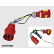 P01102167 Chauvin Arnoux Adapter Differenzstrom CEE 63A Produktbild front S