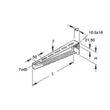 840342 Niedax KTAM 300 E3 Hängestiel und Wandausleger, mittelschwer, 85x310 Produktbild