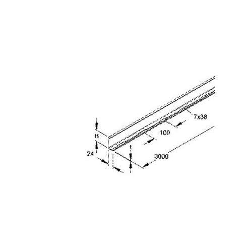 224951 Niedax RW 50 Trennsteg, 47x3000 mm, t=0,75 mm Produktbild Front View L