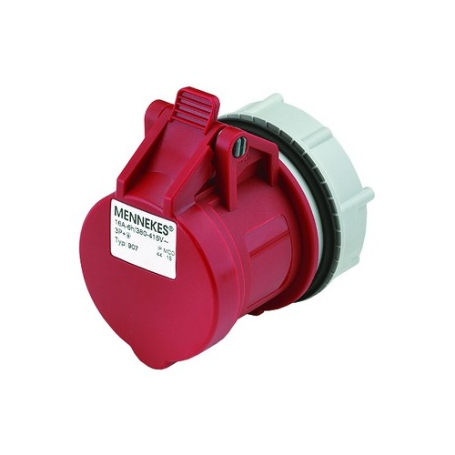 907 Mennekes MENNEKES CEE Anbausteckdose Rapido 16A 5p 400V 6h IP44 (mit Federkl Produktbild Front View L