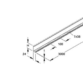 333400 Niedax RW 60 E3 Trennsteg, 55x3000 mm, t=0,8 mm Produktbild