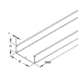 861606 Niedax RSUS 110.100 OV Kabelrinne schwer,110x100x3000 mm, t=2,0 mm, ungel Produktbild front S
