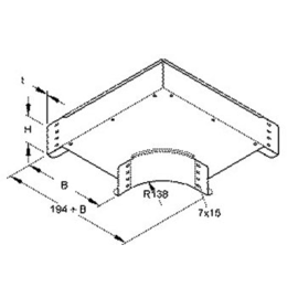862702 Niedax RESS 110.100 Bogen 90°, 110x100 mm, t=2,0 mm, mit ungel. Seiten Produktbild front M